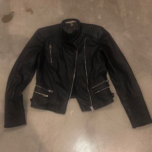 Zara leather jacket medium